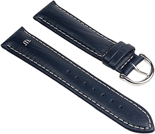 Maurice Lacroix Büffelkalb-Chrono XL Uhrenarmband Kalbsleder Band -Farbvarianten, Farbe:blau von MAURICE LACROIX