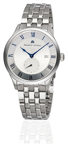 Maurice Lacroix Herren-Armbanduhr Edelstahl Automatik mit Edelstahl-Armband MP6907-SS002-130-1 Tradition Petite Seconde Date Swiss Made Saphirglas Sichtglasboden Datumsanzeige von MAURICE LACROIX