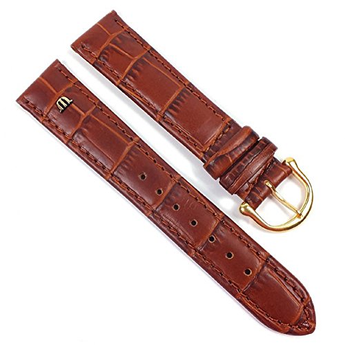 Maurice Lacroix Louisiana Optik Uhrenarmband Kalbsleder braun 21607G, Stegbreite:13mm von MAURICE LACROIX