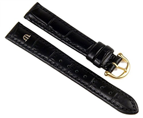 Maurice Lacroix Louisiana Uhrenarmband Leder Band schwarz 15mm 293011510G von MAURICE LACROIX