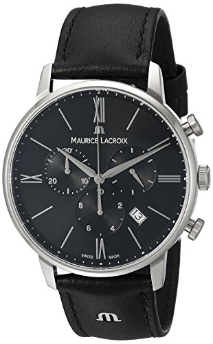Maurice Lacroix Herren Analog Quarz Uhr mit Leder Armband EL1098-SS001-310-1 von MAURICE LACROIX