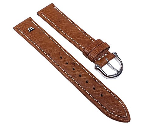 MAURICE LACROIX Uhrenarmband Straußenleder Band Hellbraun 22625S, Stegbreite:16mm von MAURICE LACROIX