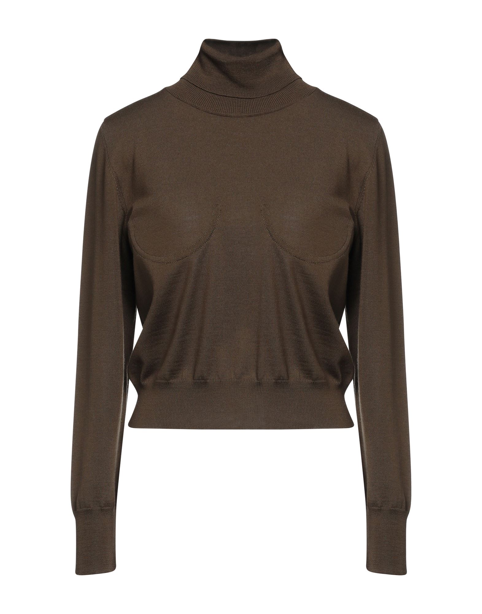 GRIFONI Rollkragenpullover Damen Militärgrün von GRIFONI