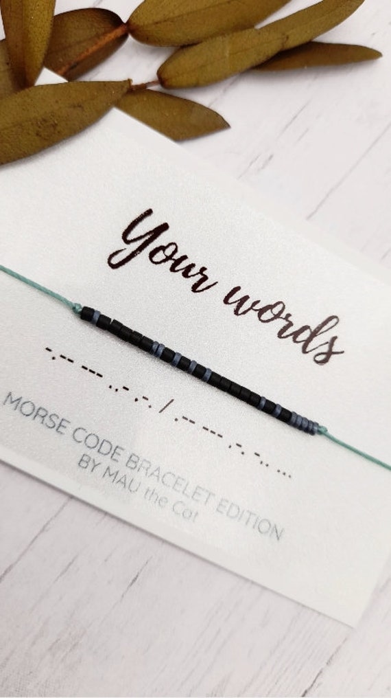 Morse-Code Armband Für Männer Personalisierte Geschenk Paar Jahrestag Bff Ferngeschenk Individuelles Textgeschenk Hochzeit von MAUtheCat
