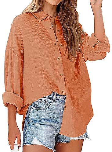 MAVIS LAVEN Damen Bluse Elegant V-Ausschnitt Hemd Langarm Oberteile Tops Oberteile Blusen Frühling Sommer von MAVIS LAVEN