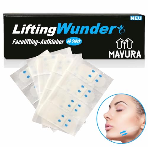 LiftingWunder Face Lifting Tapes Unsichtbare Face-Lifting, Sticker Aufkleber Tape Gesichtsaufkleber 60Stk von MAVURA