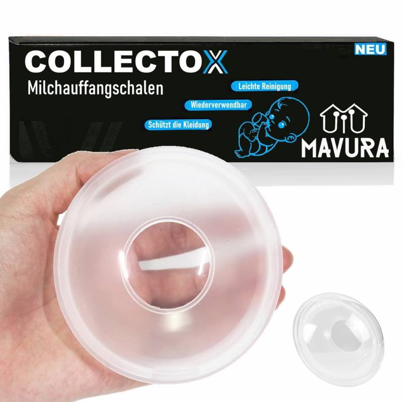 MAVURA BH-Stilleinlagen COLLECTOX Brustschalen Milchauffangschale Stillschalen, Mutter Milch Schalen Muttermilchsammler [2er Set] von MAVURA