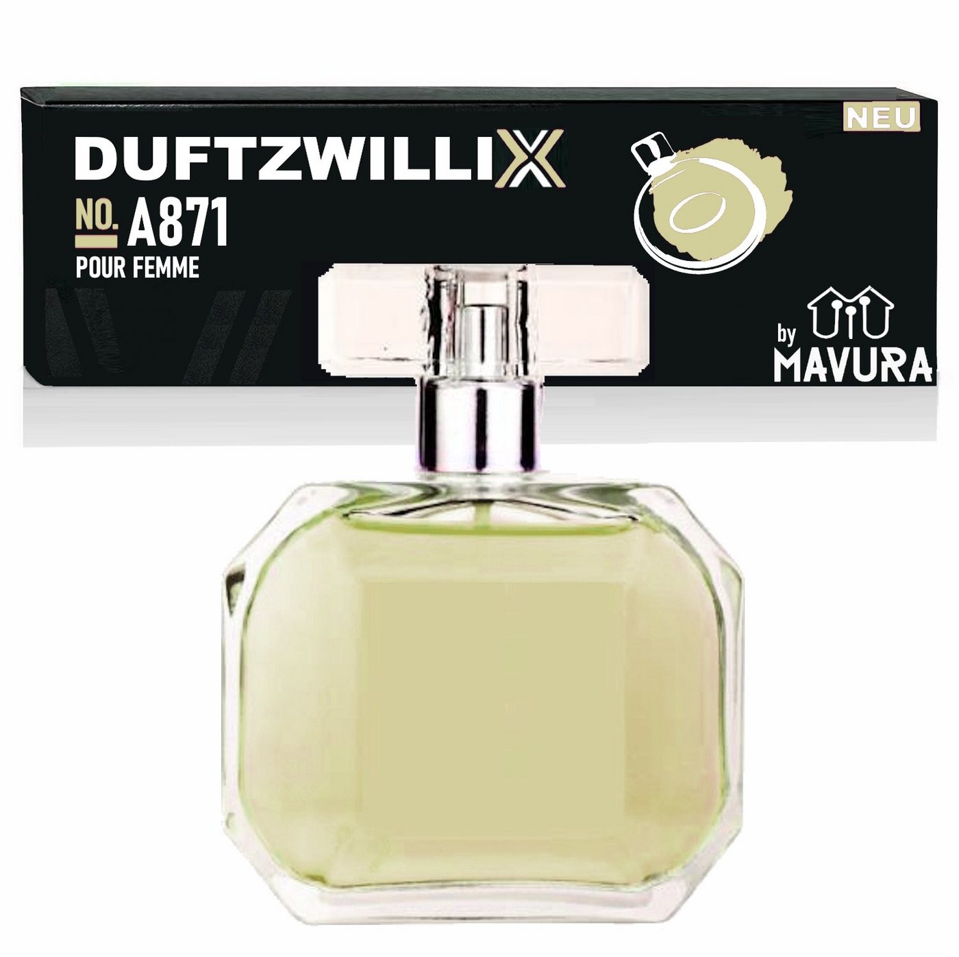 MAVURA Eau de Parfum DUFTZWILLIX No. A871 - Damen Parfüm - frisch, zitrische Noten, - 100ml - Duftzwilling / Dupe Sale von MAVURA