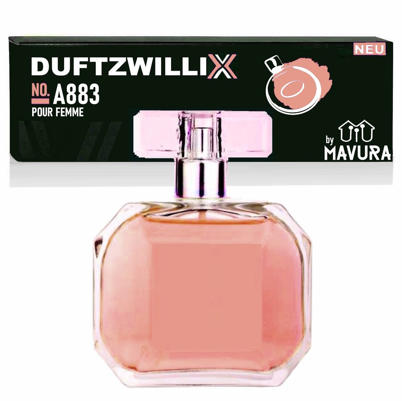 MAVURA Eau de Parfum DUFTZWILLIX No. A883 - Damen Parfüm - süß-blumige Noten, - 100ml - Duftzwilling / Dupe Sale von MAVURA