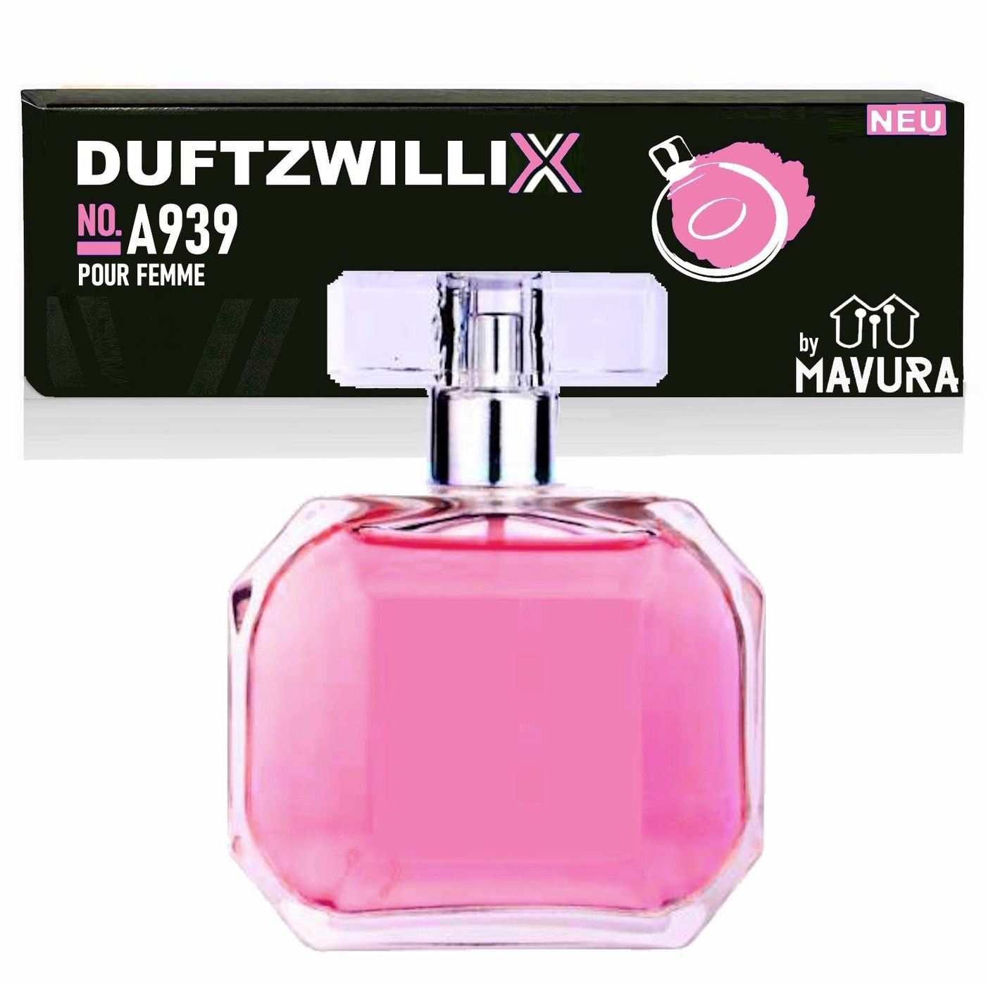 MAVURA Eau de Parfum DUFTZWILLIX No. A939 - Damen Parfüm - blumige & süße Noten, - 100ml - Duftzwilling / Dupe Sale von MAVURA