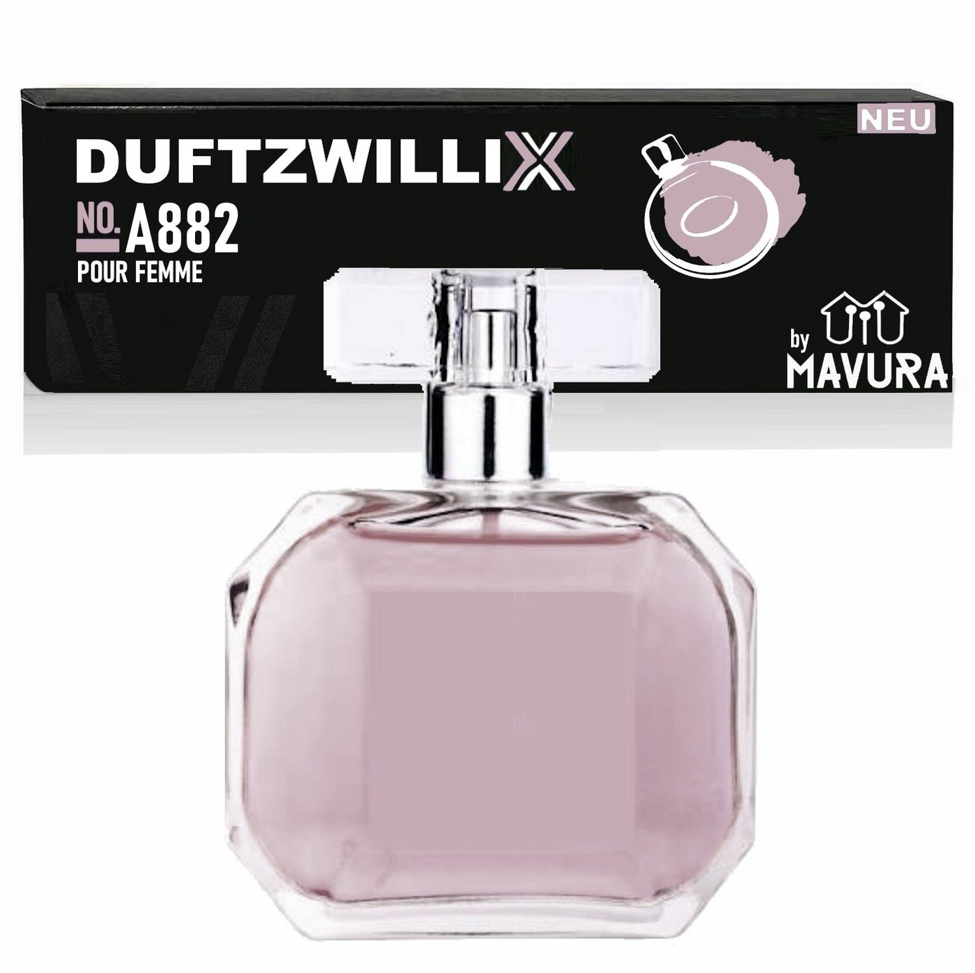 MAVURA Eau de Toilette DUFTZWILLIX No. A882 - Damen Parfüm - blumige & frische Noten, - 100ml - Duftzwilling / Dupe Sale von MAVURA