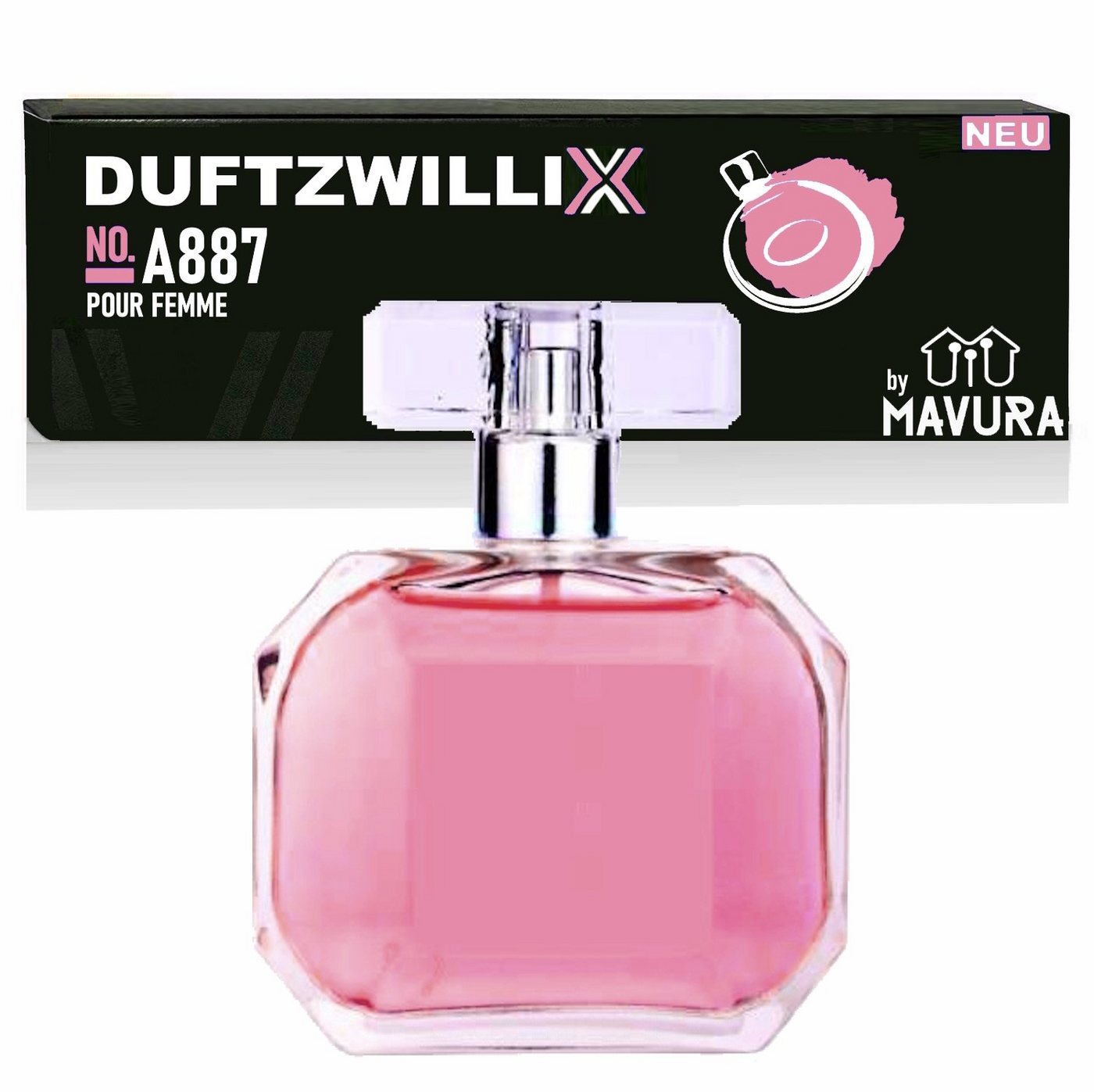 MAVURA Eau de Toilette DUFTZWILLIX No. A887 - Damen Parfüm - blumige & frische Noten, - 100ml - Duftzwilling / Dupe Sale von MAVURA