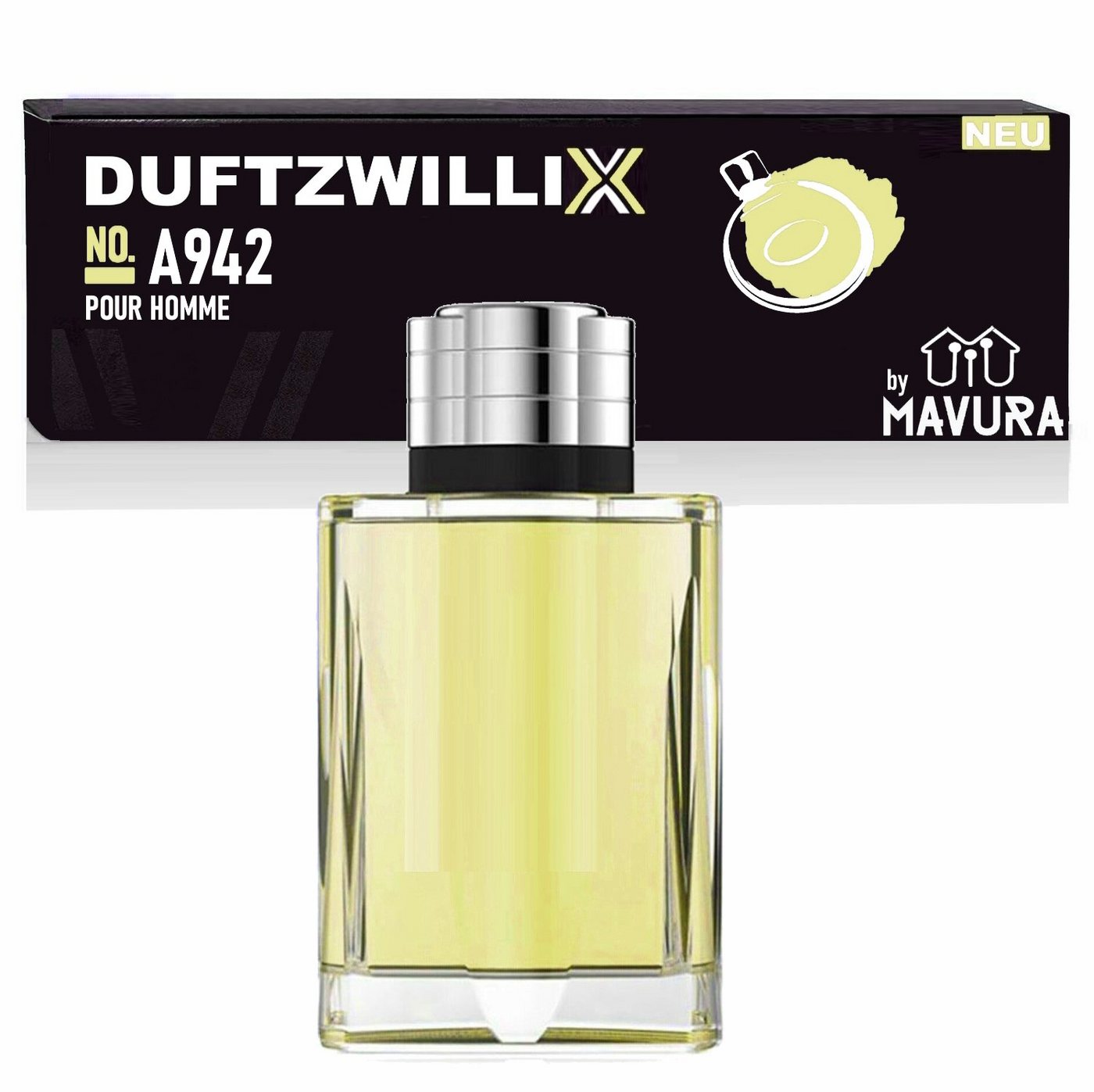 MAVURA Eau de Toilette DUFTZWILLIX No. A942 - Parfüm für Herren - synthetisch-zitrischer Duft, - 100ml - Duftzwilling / Dupe Sale von MAVURA