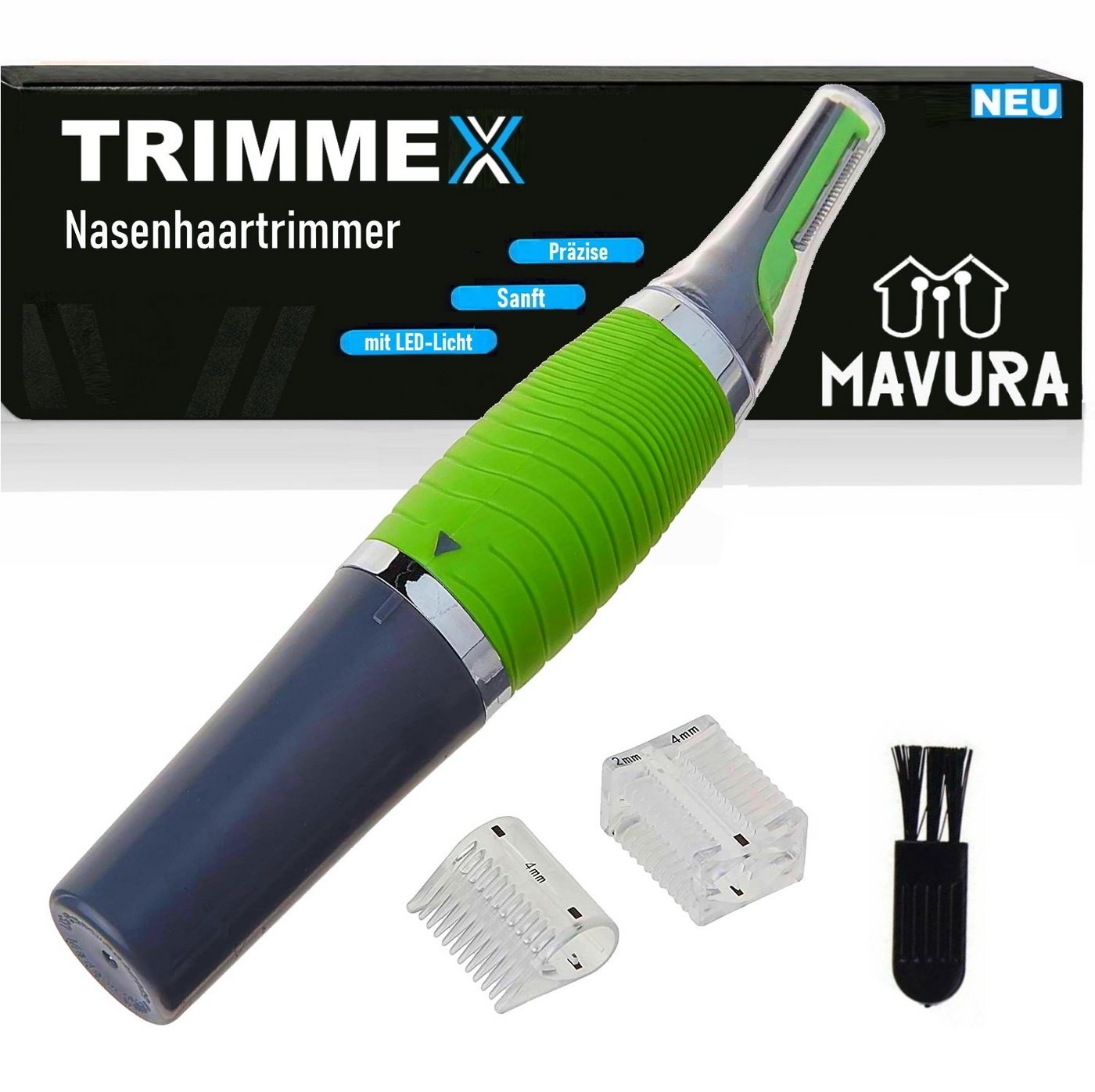 MAVURA Nasenhaartrimmer TRIMMEX Haartrimmer Herren Nasenhaar Trimmer, Ohrhaartrimmer Augenbrauen Ohren Rasierer von MAVURA