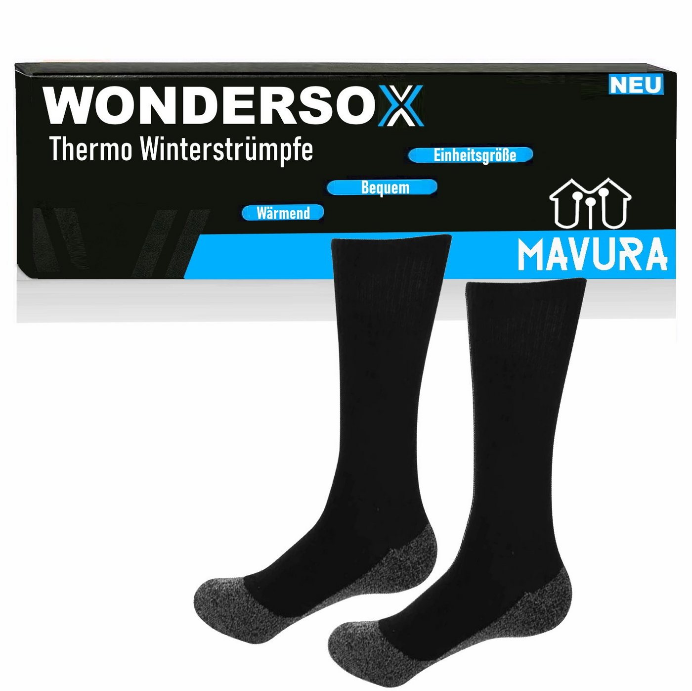 MAVURA Thermosocken WONDERSOX Thermo Socken Herren Damen Winterstrümpfe Wintersocken Warme Strümpfe von MAVURA