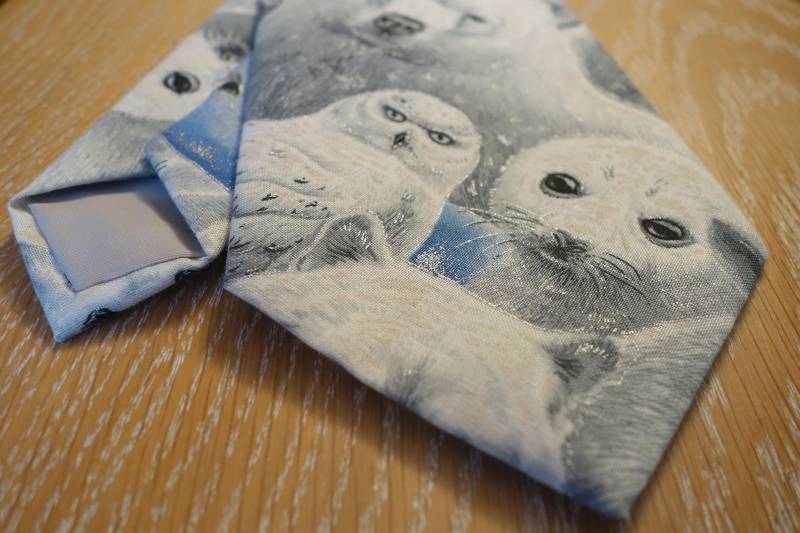 Vintage Krawatte Mit "Winter-Tieren" - Designer Originale von MAVbyMoonSeiml