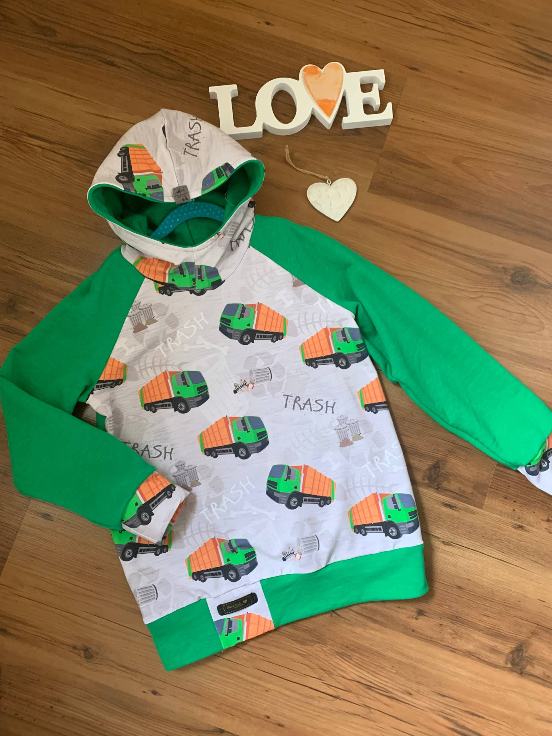 Hoodie Gr.140 /Handmade/Neu /Bioqualität /Absolutes Unikat von MAWICOUNTRYLOOK