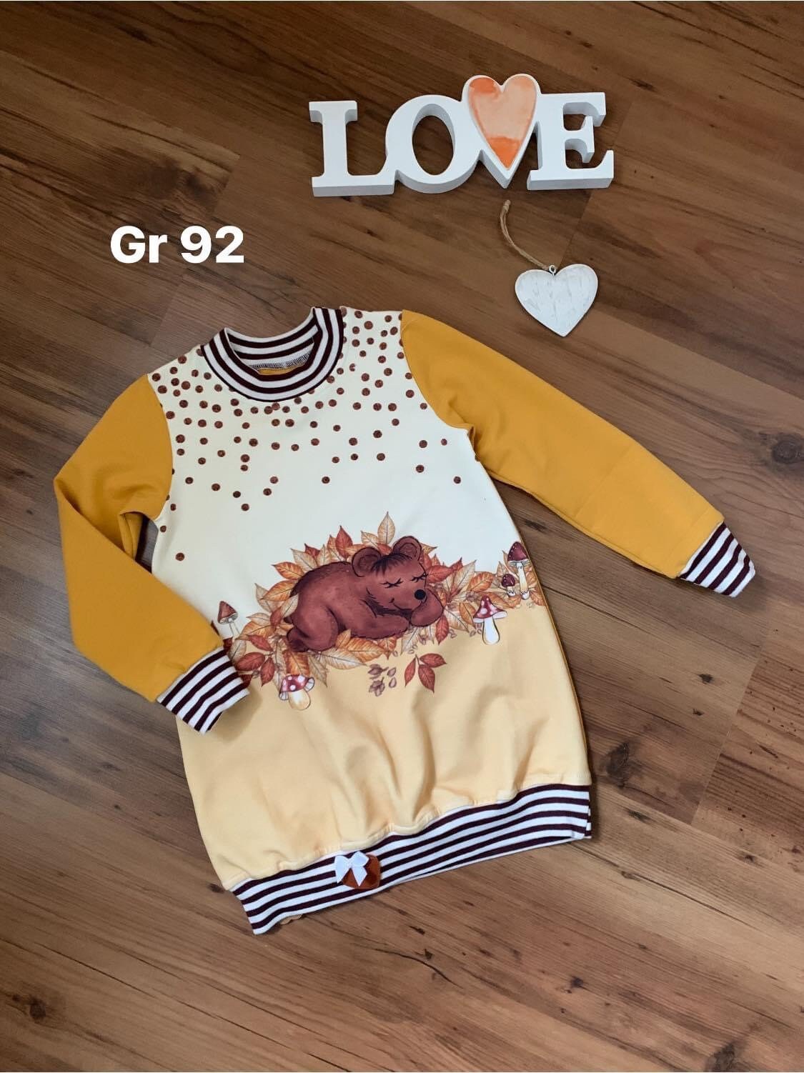 Pullikleid Gr 92 Handmade/Sweat/Bioqualität/Absolutes Unikat von MAWICOUNTRYLOOK