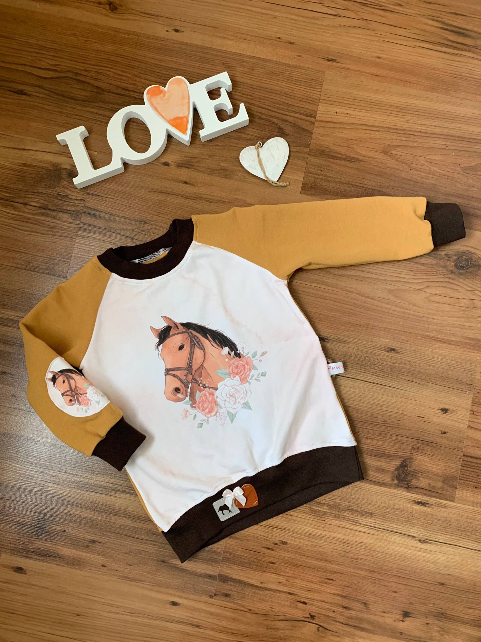 Sweatshirt/Angeraut Gr 92 /Handmade/Neu /Absolutes Unikat von MAWICOUNTRYLOOK