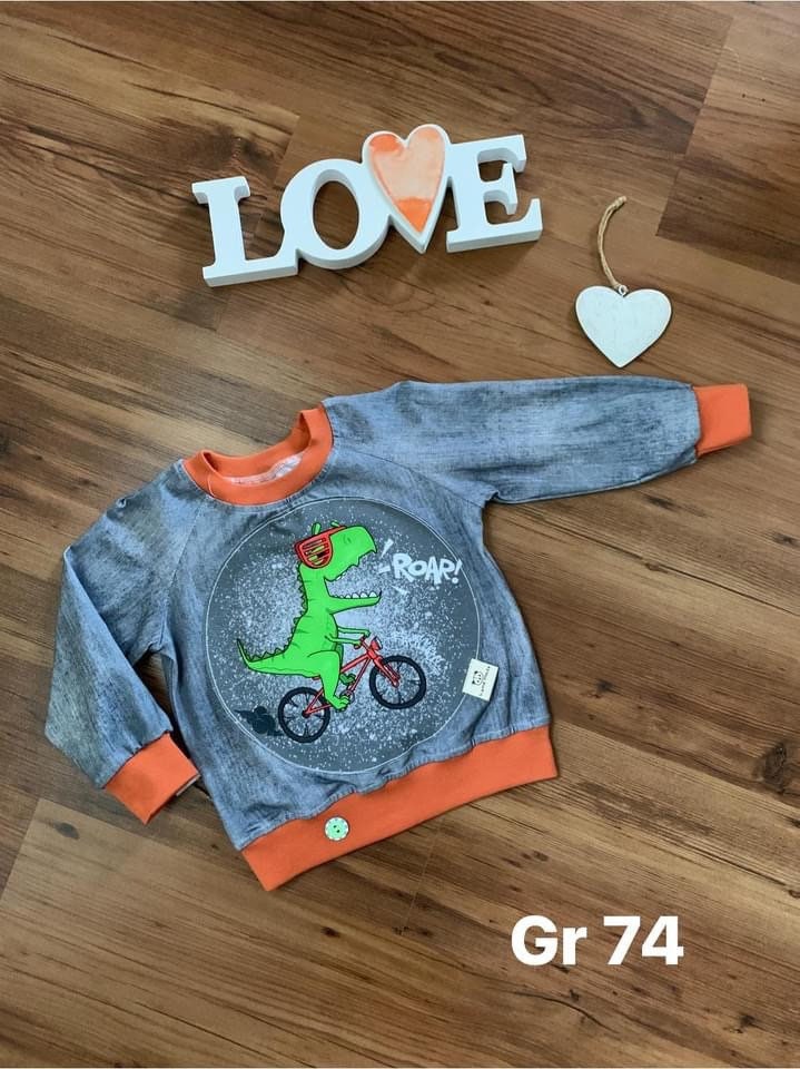 Sweatshirt/Pulli /Shirt Mit Lg. Arm in Der Gr 74 Handmade/Neu 2022 Absolutes Unikat von MAWICOUNTRYLOOK