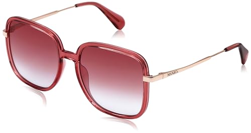 MAX &CO Damen MO0083 Sonnenbrille, Glänzendes Rot, 56/18/145 von MAX &CO