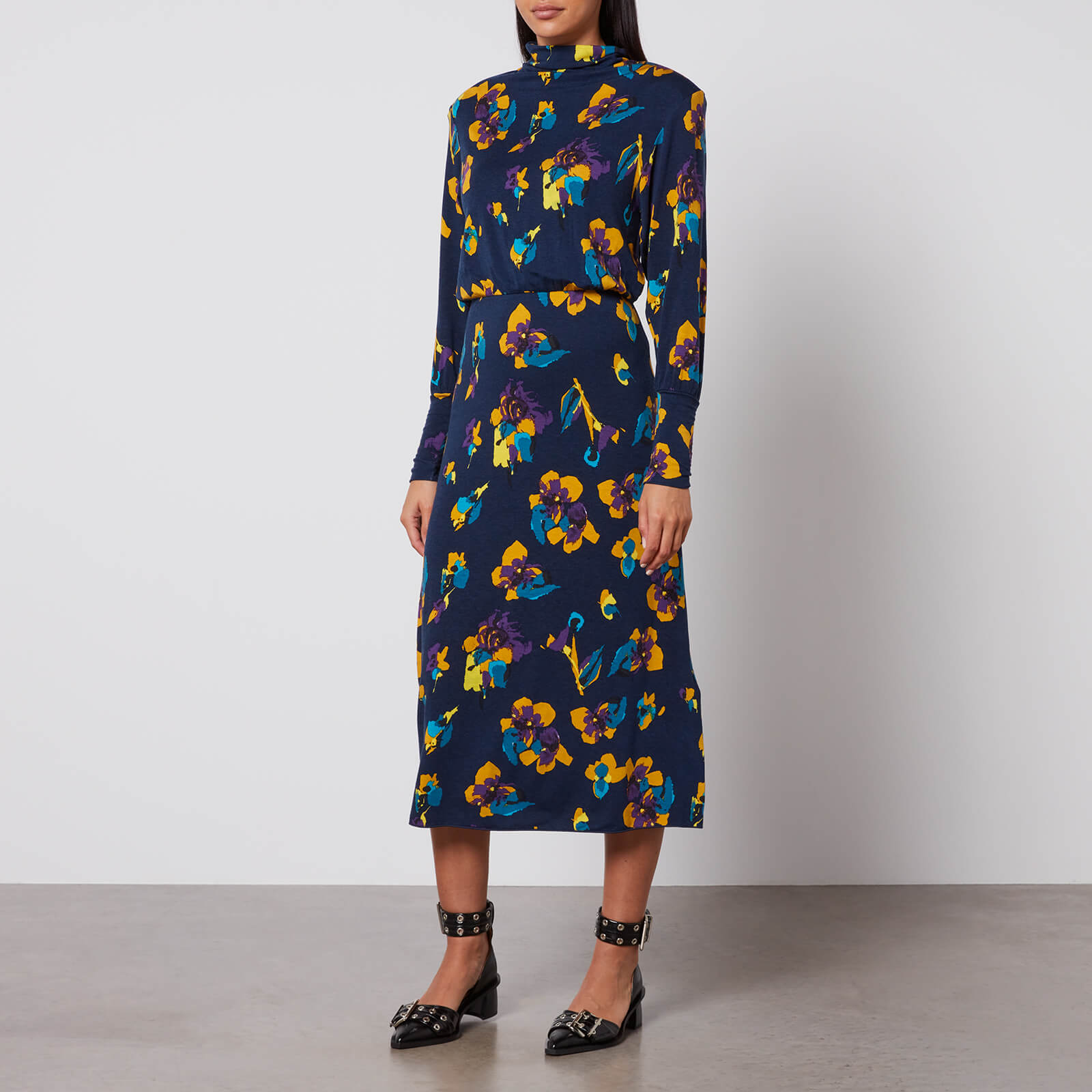 MAX&Co. Oliver Floral-Print Jersey Midi Dress - L von MAX&CO.