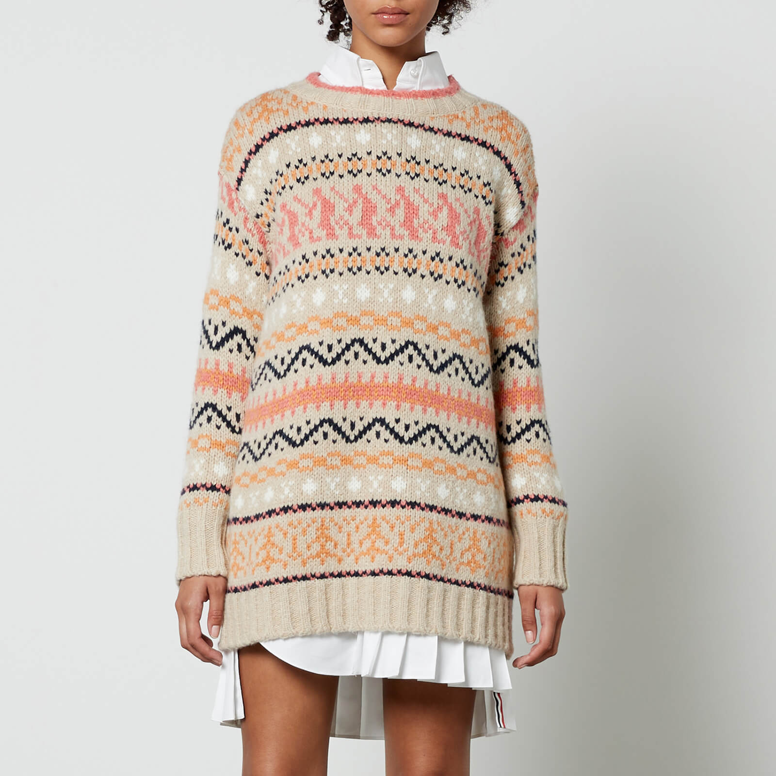 MAX&Co. Ribes Intarsia-Knit Mini Dress - L von MAX&CO.