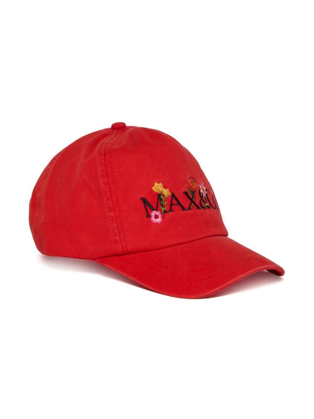 MAX&Co. Kids Blumen-Baseballkappe mit Logo-Stickerei - Rot von MAX&Co. Kids