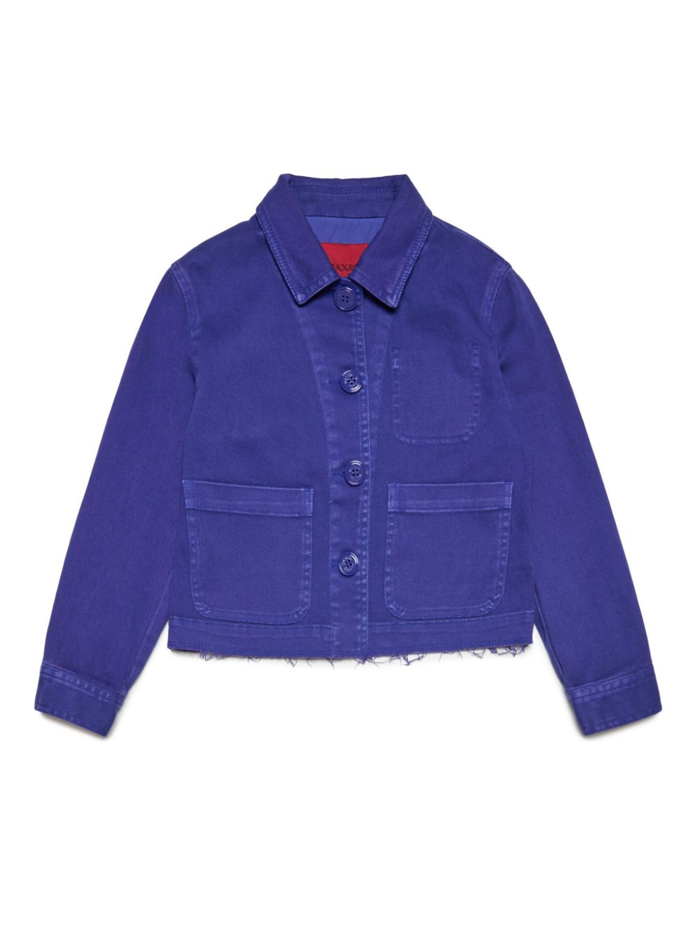 MAX&Co. Kids Geknöpfte Jacke im Distressed-Look - Blau von MAX&Co. Kids