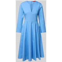 MAX&Co. Knielanges Kleid mit Eingrifftaschen Modell 'DISCO' in Hellblau, Größe 32 von MAX&Co.