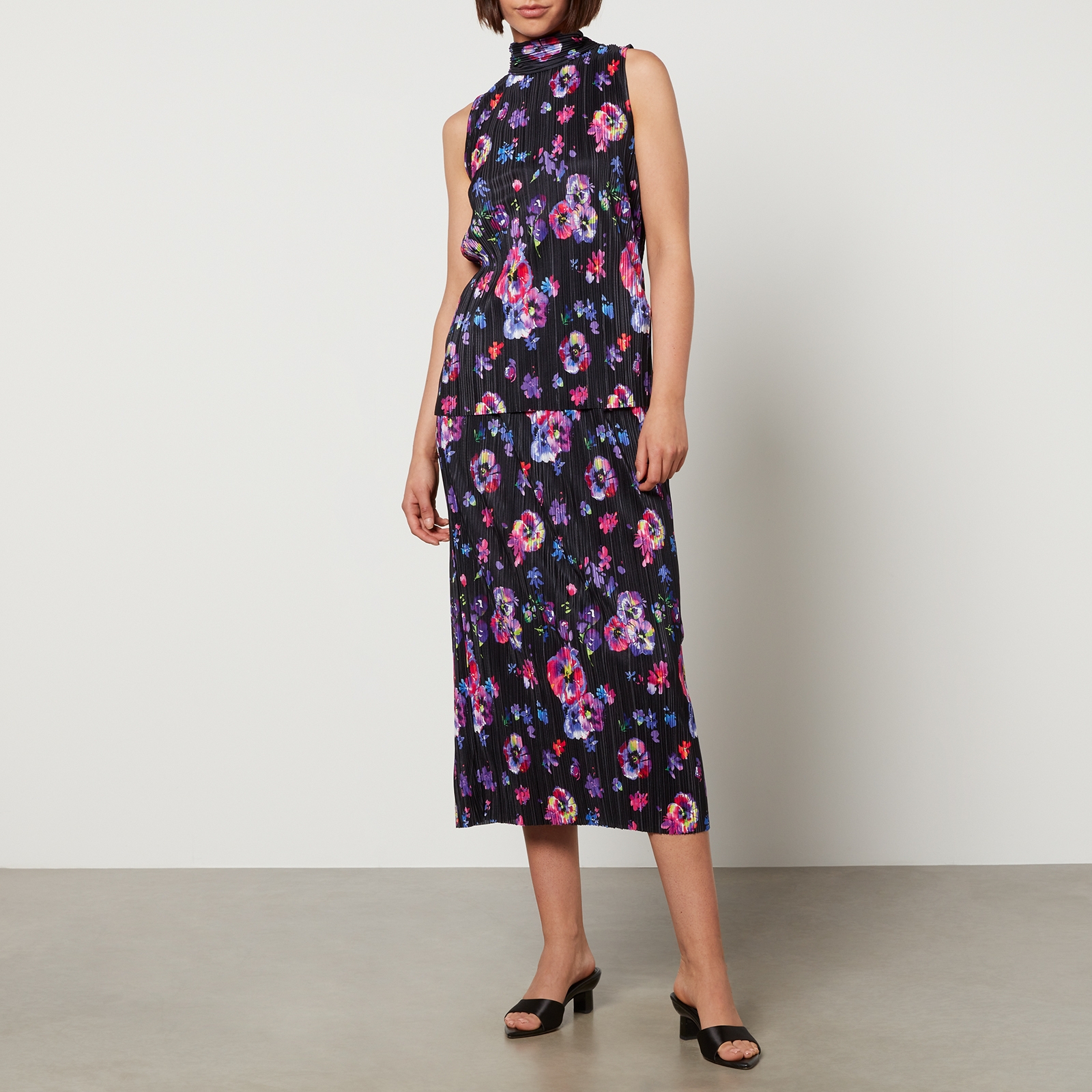 MAX&Co. Marocco Plissé-Jersey Top and Skirt Set - M von MAX&Co.