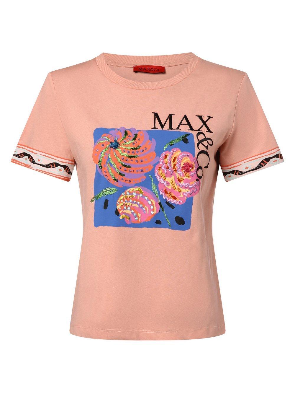 MAX&Co. T-Shirt Damen Baumwolle Rundhals bedruckt, altrosa von MAX & Co.
