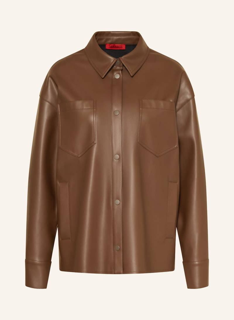 Max & Co. Overjacket Furio In Lederoptik braun von MAX & Co.