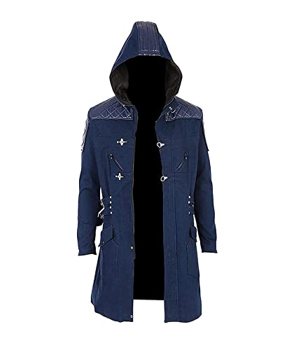 MAXDUD Cosplay Halloween DMC V Kostüm Trenchcoat für Herren, Blau – Baumwolle., S von MAXDUD