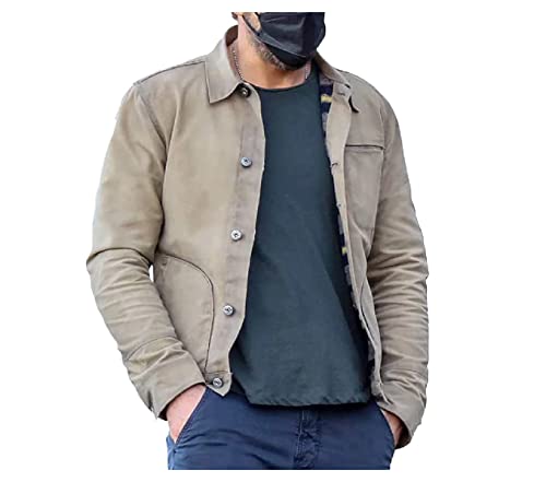 MAXDUD The Adam, Punch-Pocket für Herren, leichte Jacke aus Khaki-Baumwolle, Khaki – Baumwolle, Small von MAXDUD