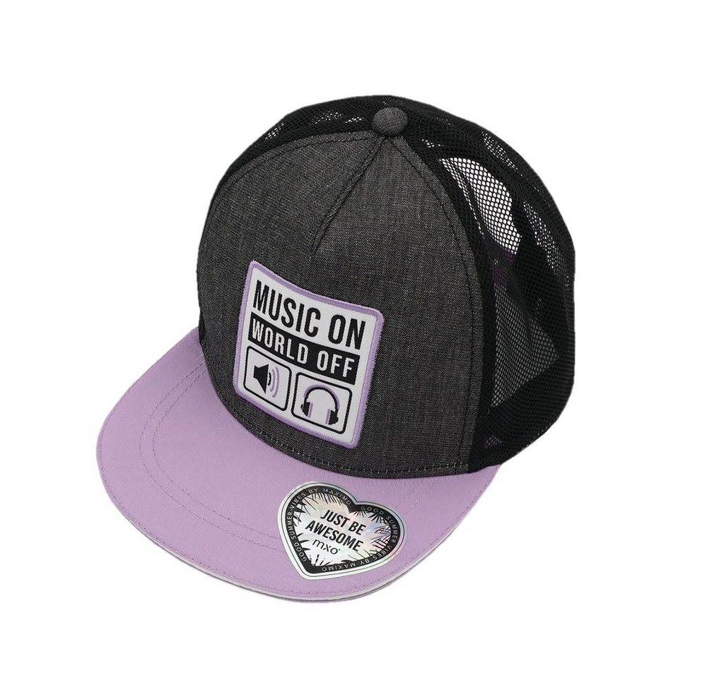 MAXIMO Baseball Cap KIDS GIRL-Cap, 'music on' Netz hinten, snap back V von MAXIMO