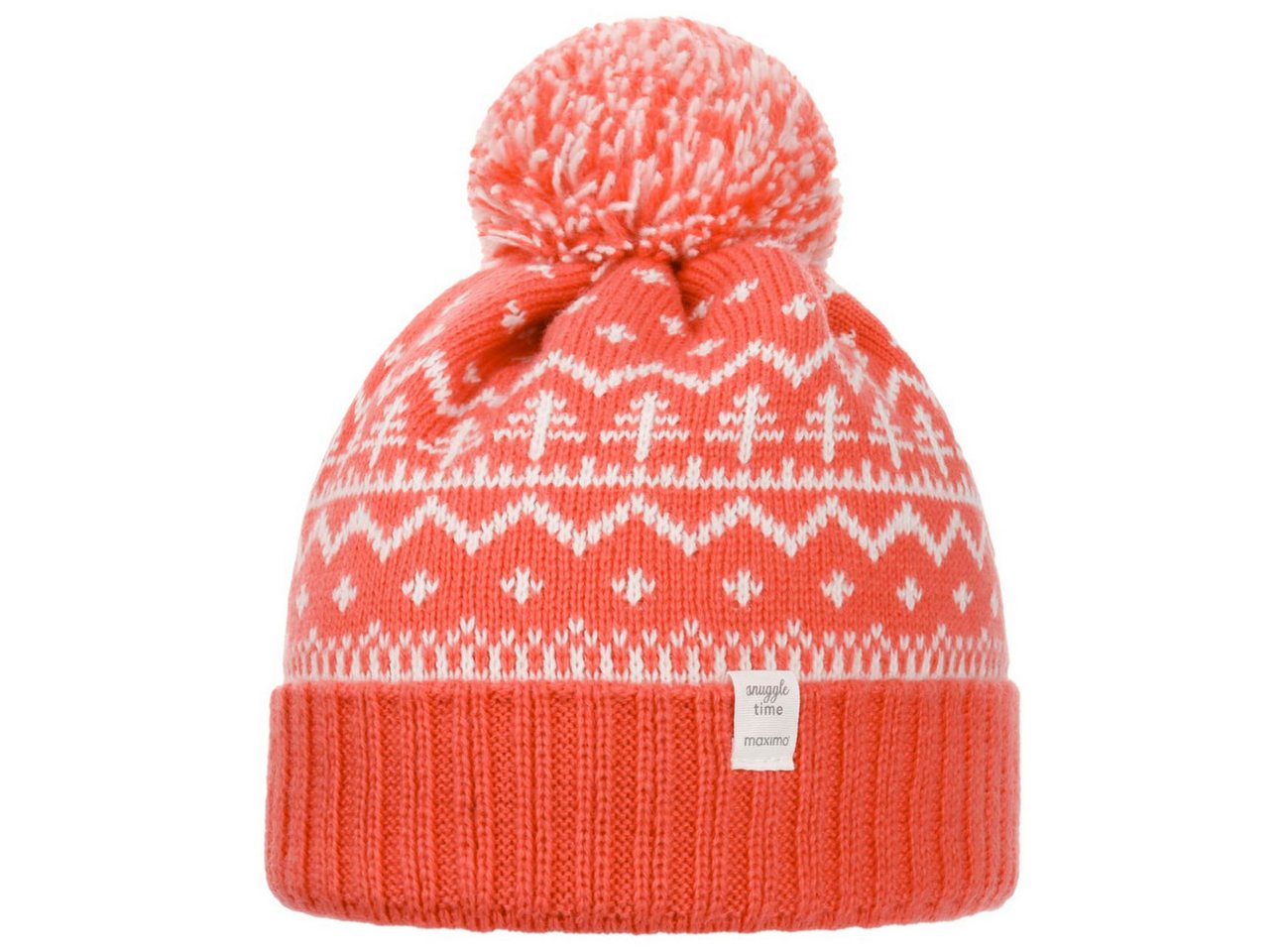 MAXIMO Bommelmütze (1-St) Strickmütze mit Umschlag, Made in Germany von MAXIMO