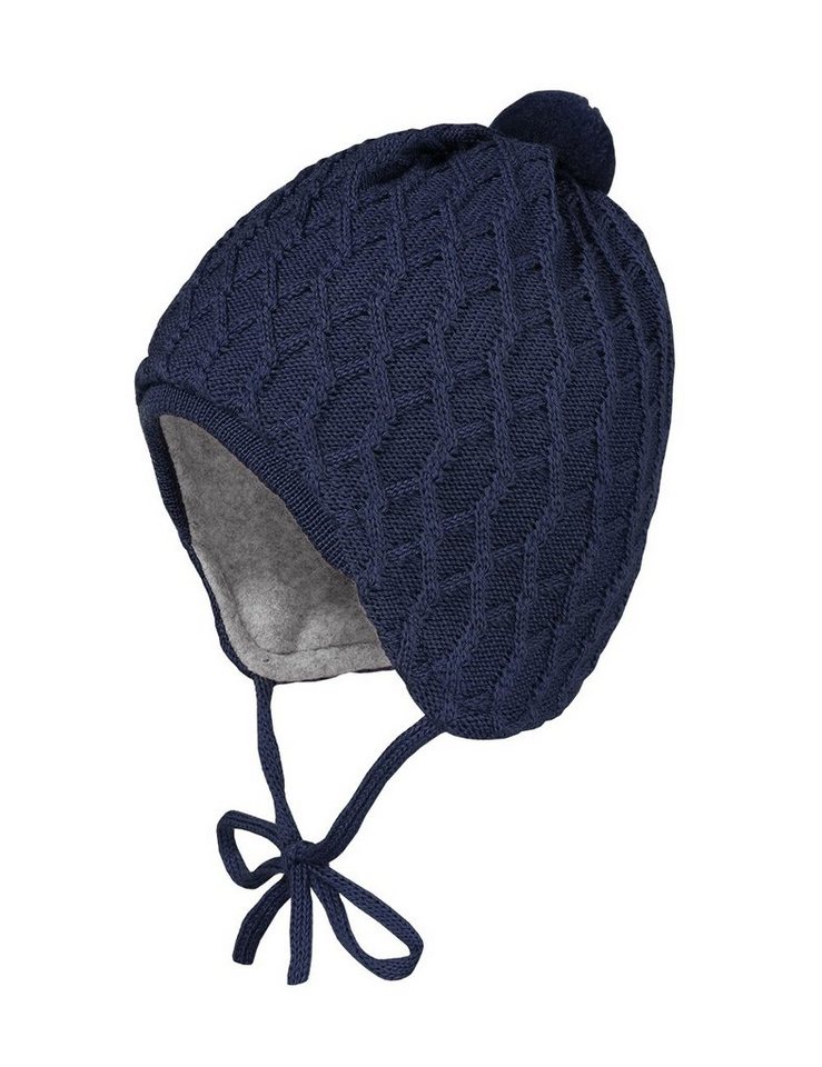 MAXIMO Erstlingsmütze Maximo Baby Bindemütze Zopfstruktur von MAXIMO