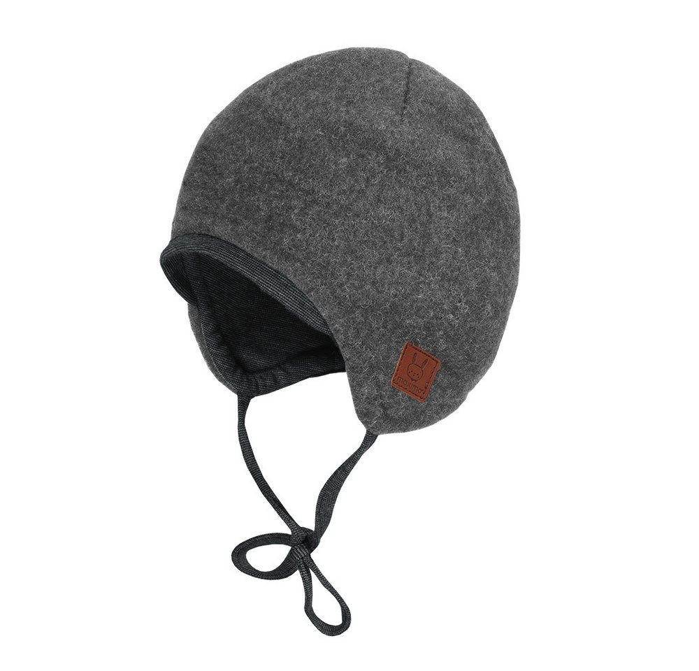 MAXIMO Fleecemütze GOTS BABY-Mütze,Wollfleece kbT Jerseyfutter kbA, Bindeband (1-St) Wollfleece von MAXIMO