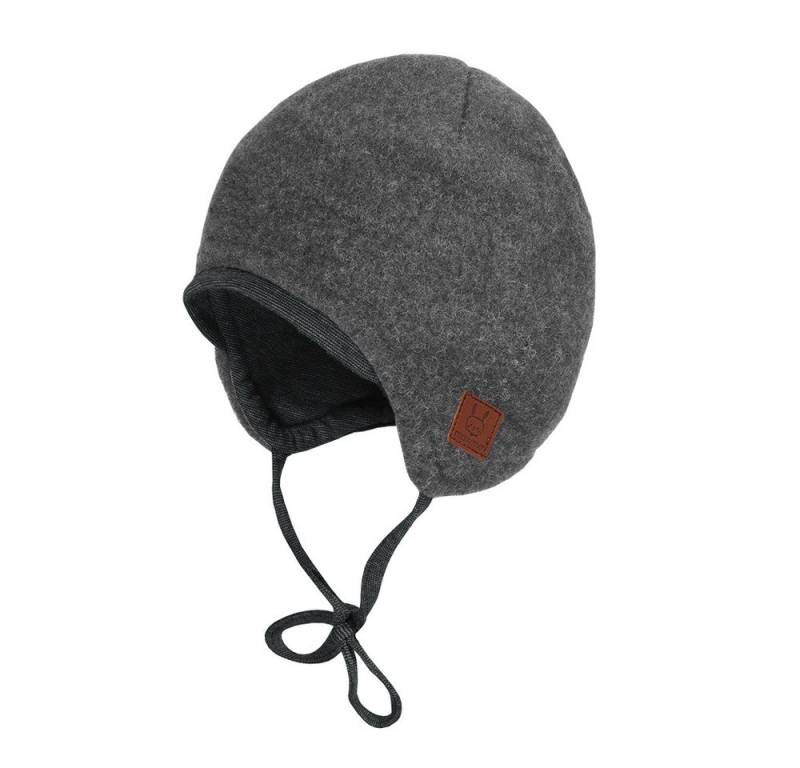 MAXIMO Fleecemütze GOTS BABY-Mütze,Wollfleece kbT Jerseyfutter kbA, Bindeband (1-St) Wollfleece von MAXIMO
