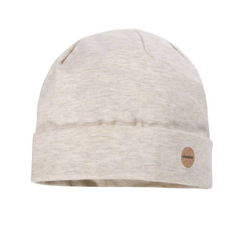 MAXIMO Jerseymütze GOTS BABY-Beanie, Umschlagrand Microringel, Jersey, UV 50 (1-St) Baumwolljersey von MAXIMO