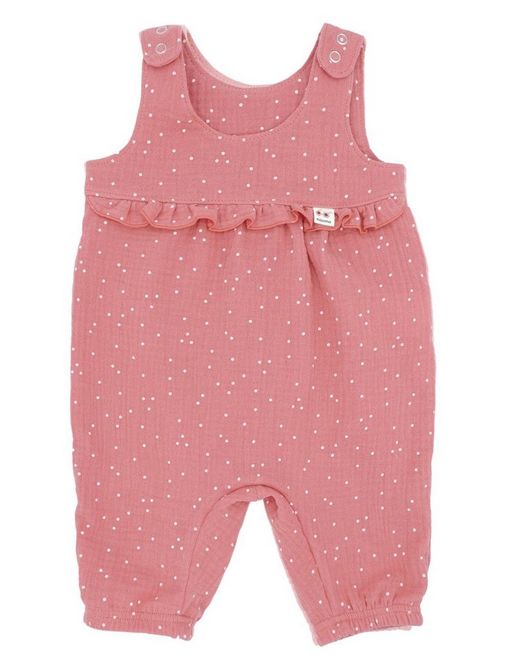 MAXIMO Overall GOTS BABY GIRL-Overall, Rüsche Musselinstoff Musse Made in Germany von MAXIMO