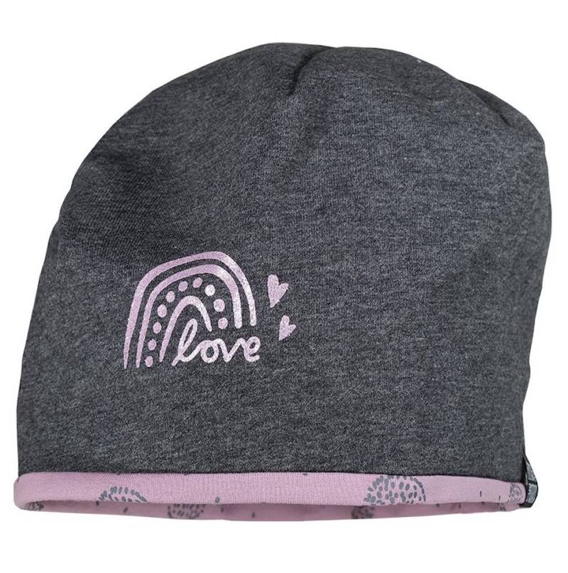MAXIMO Schlupfmütze Maximo Mädchen Mütze Wendefunktion Regenbogen Love carbon grau (Mütze) von MAXIMO