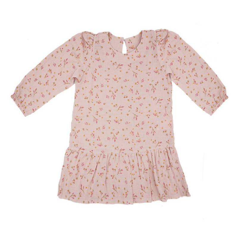 MAXIMO Sommerkleid GOTS MINI GIRL-KLEID langer Ärmel, Musselin von MAXIMO