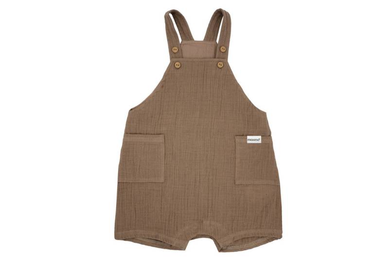 MAXIMO Stoffhose GOTS BABY-Latzshorts, Taschen Musselinstoff, Futter, Windelöffnung Musselin von MAXIMO