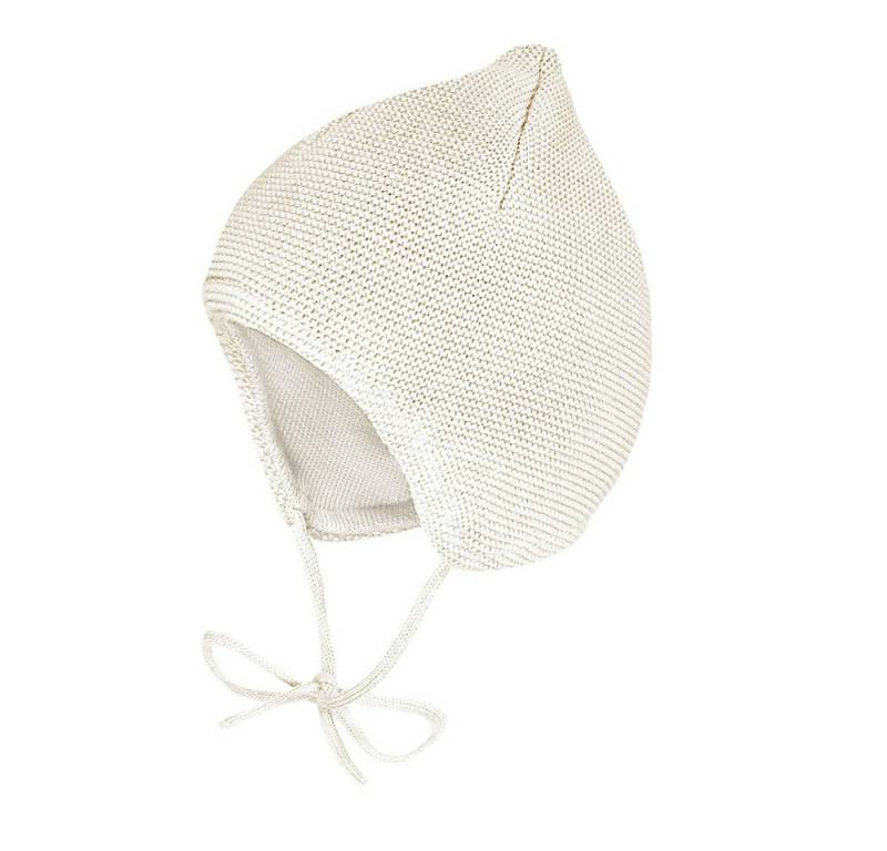 MAXIMO Strickmütze BABY-Mütze ausgenäht kleine Spitze, Futter (1-St) von MAXIMO