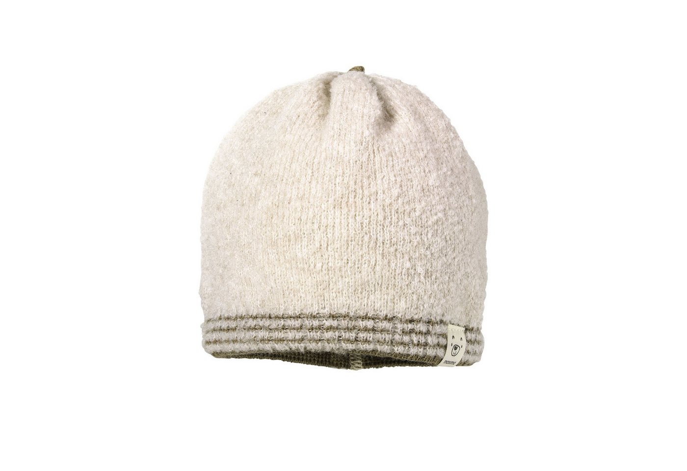 MAXIMO Strickmütze BABY-Mütze randlos Ringelanfang, Teddyoptik (1-St) von MAXIMO