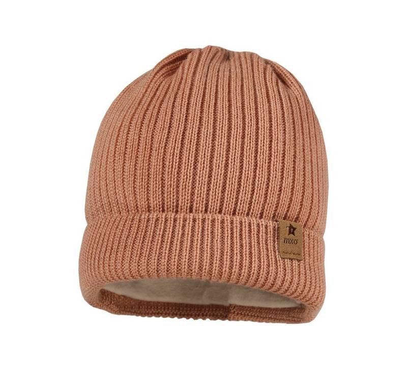 MAXIMO Strickmütze BABY-Umschlagmütze, Rippe Futter (1-St) Merinowolle von MAXIMO