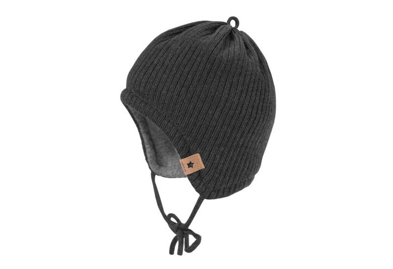 MAXIMO Strickmütze GOTS BABY-Mütze, ausgenäht Rippe, Fleecefutter (1-St) von MAXIMO