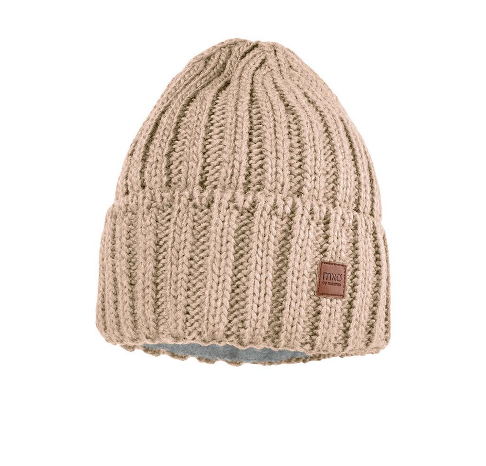 MAXIMO Strickmütze KIDS-Mütze, Formstrick, Rippe Futter (1-St) von MAXIMO